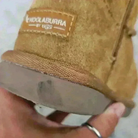 Ugg Kids Tan Victoria Mini Dots Suede Boots 8 - Picture 14 of 15